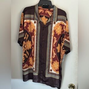 Men's Baroque Print Shirt Men’s XL